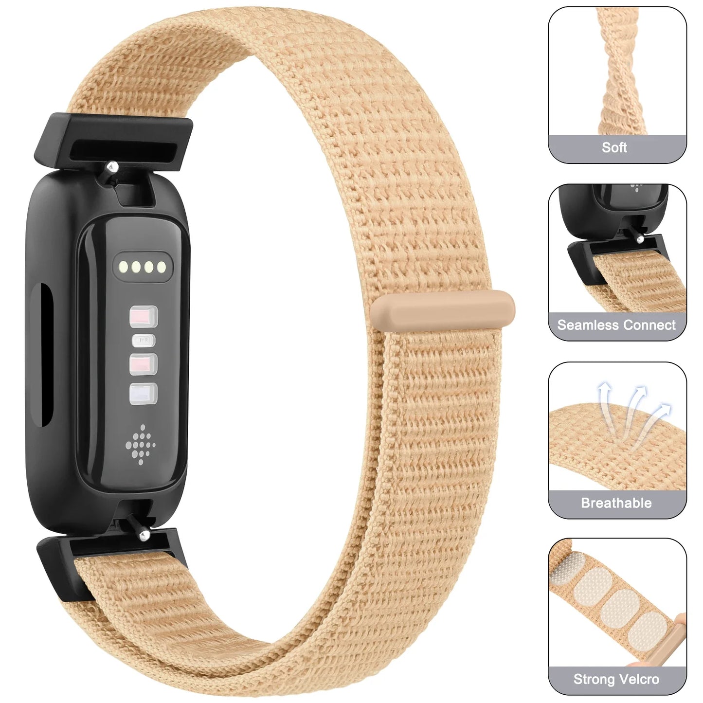 Fitbit Inspire 3 Nylon Strap - Comfortable Sport Band