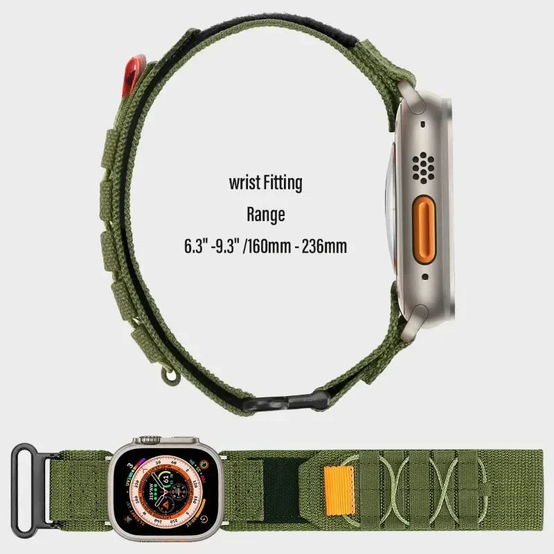 Apple Watch Nylon Strap - Tactical Loop Band for Series 8 7 6