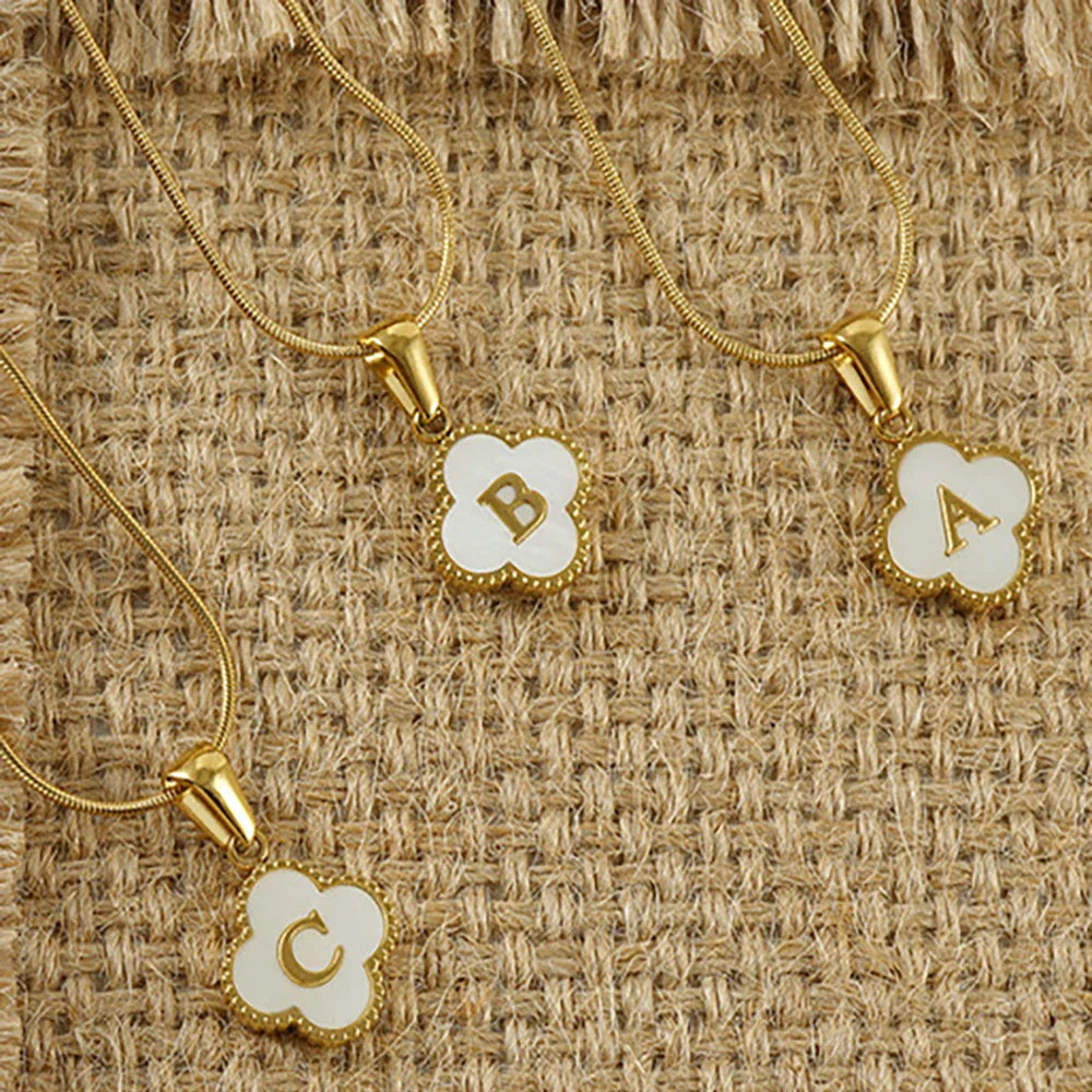 Lucky Clover Stainless Steel Pendant Necklace