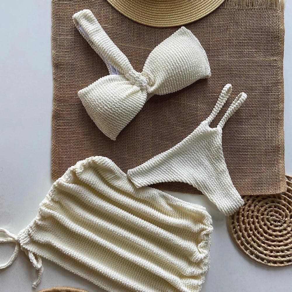 Minimalist three piece swimsuit