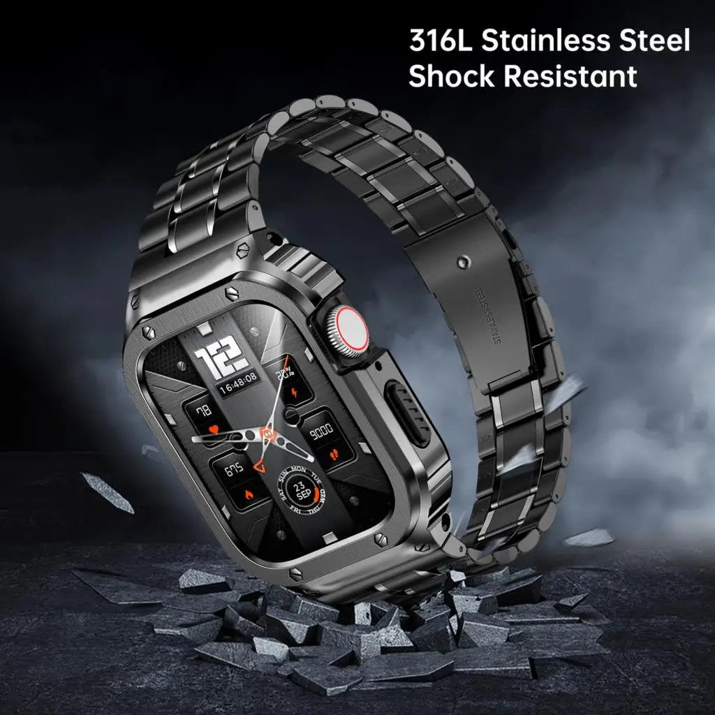 Apple Watch Stainless Steel Strap - Premium Shock Resistant