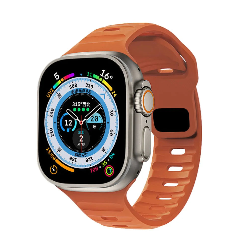 Apple Watch Silicone Strap - Waterproof, Sporty, Flexible