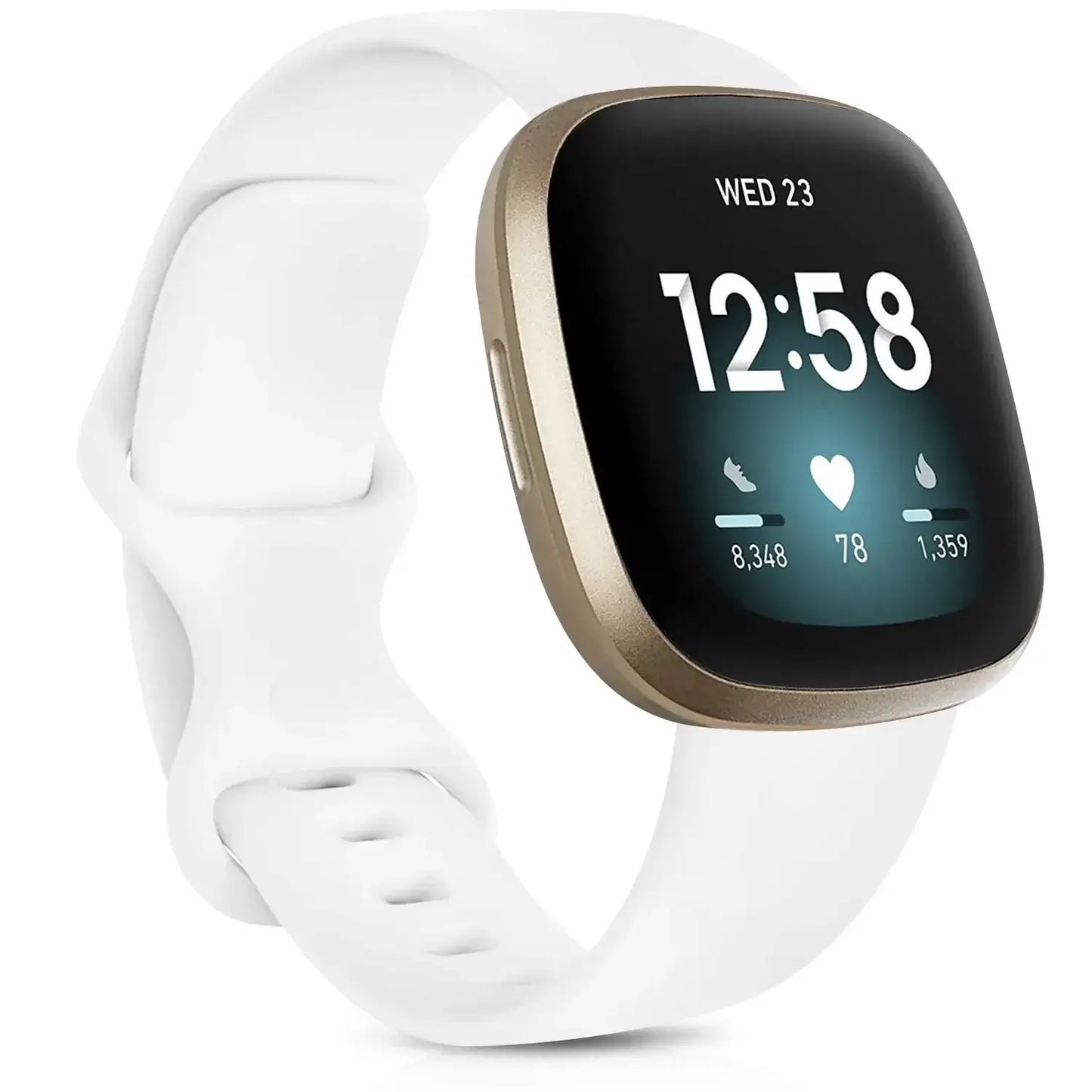 Fitbit Versa & Sense Silicone Bands - Lightweight Minimalist Design