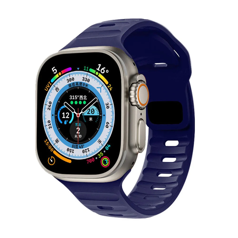 Apple Watch Silicone Strap - Waterproof, Sporty, Flexible