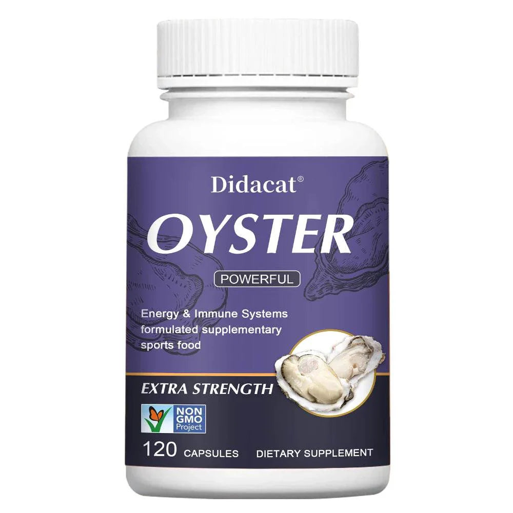 Oyster Supplement - Natural Vitamins, Minerals & Nutritional Supplement - Energy & Immune System, Physical Endurance