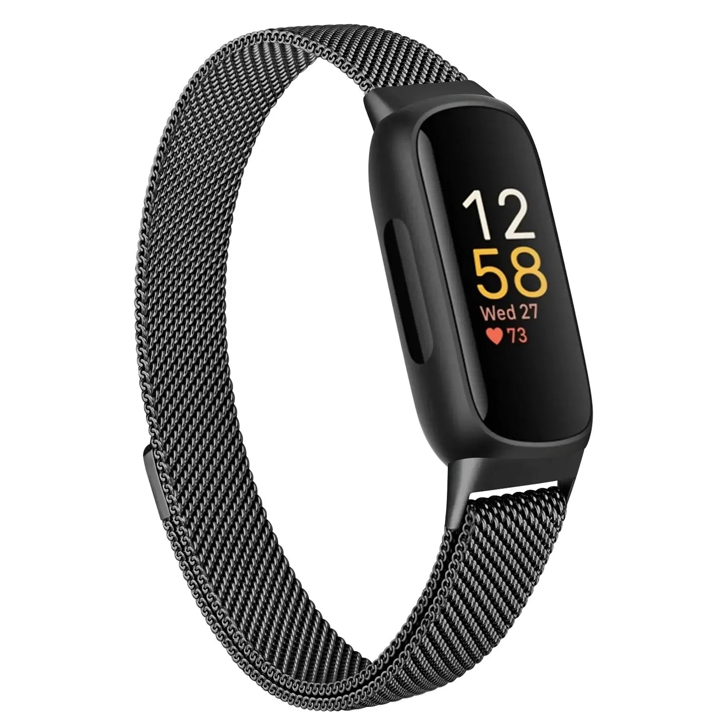 Fitbit Inspire 3 Metal Magnetic Loop Band – Stainless Steel Mesh Strap