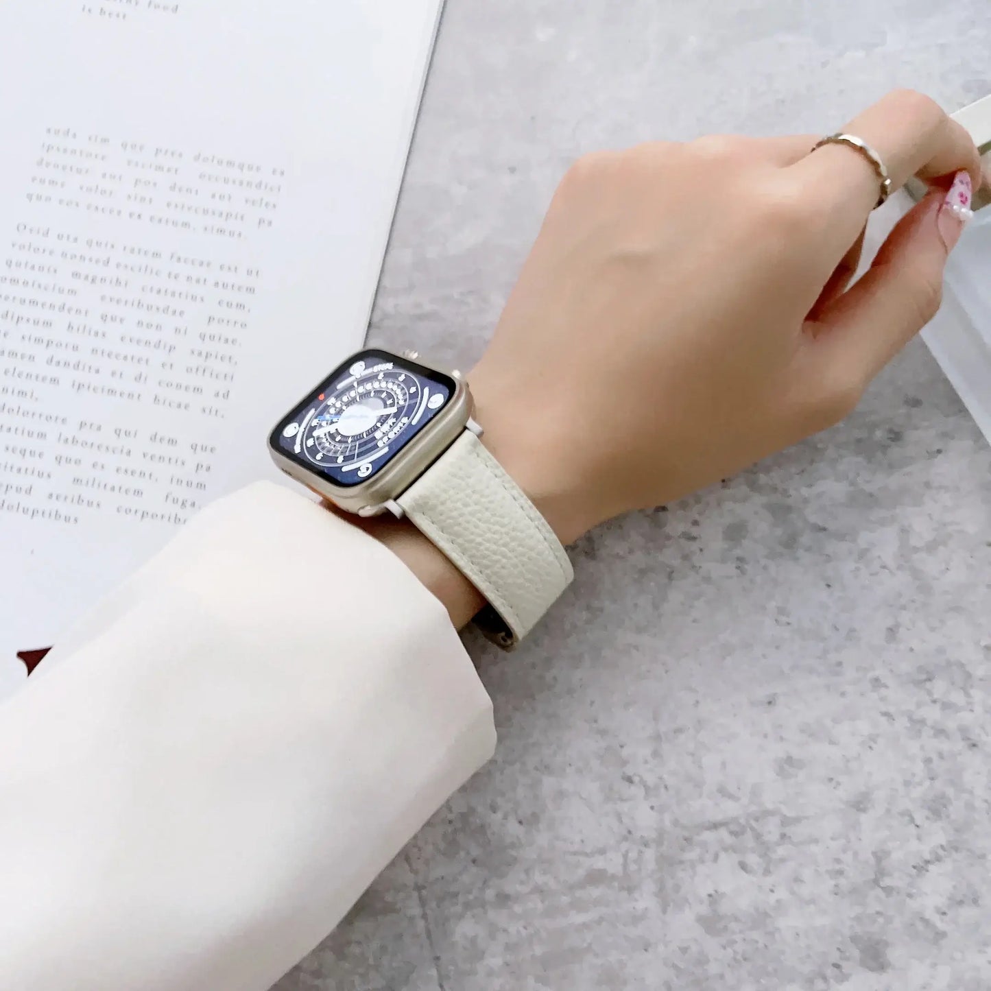 Apple Watch Leather Band - Premium Stylish Strap with Buckle