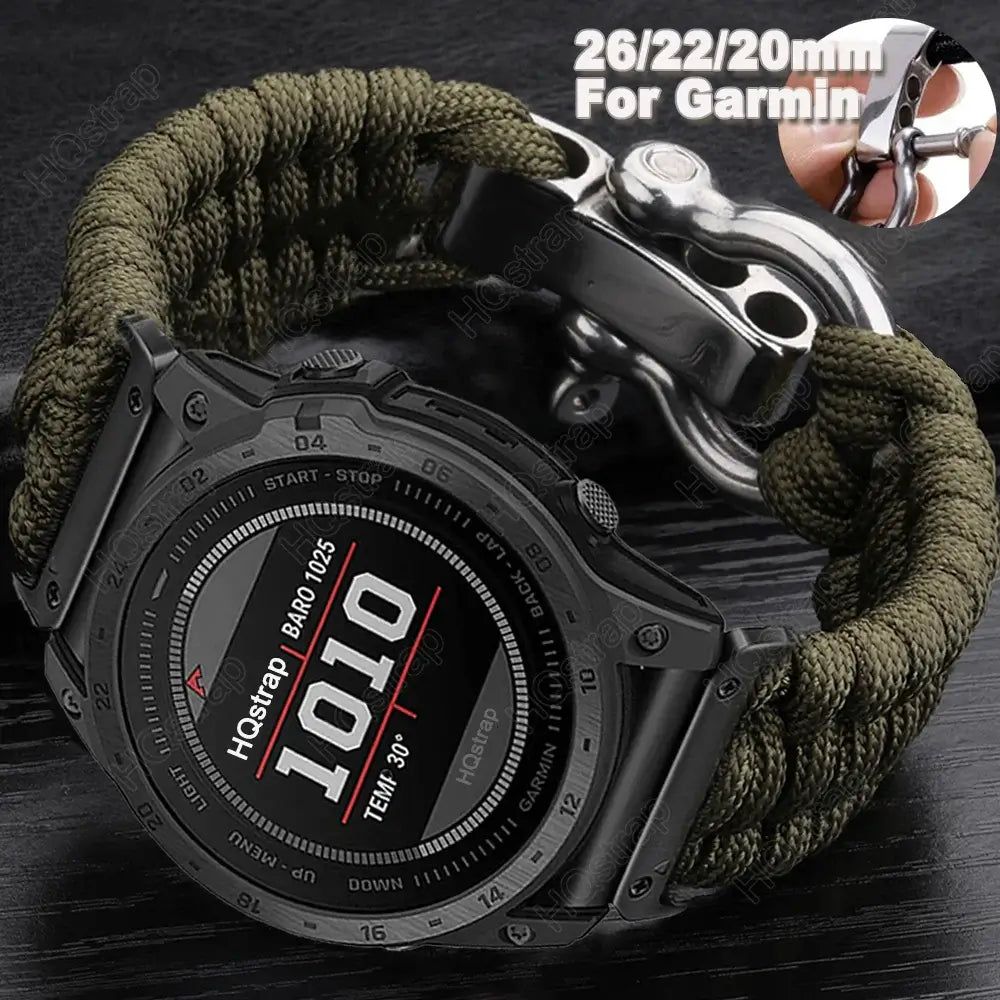 Garmin Braided Nylon Strap - QuickFit Durable Design