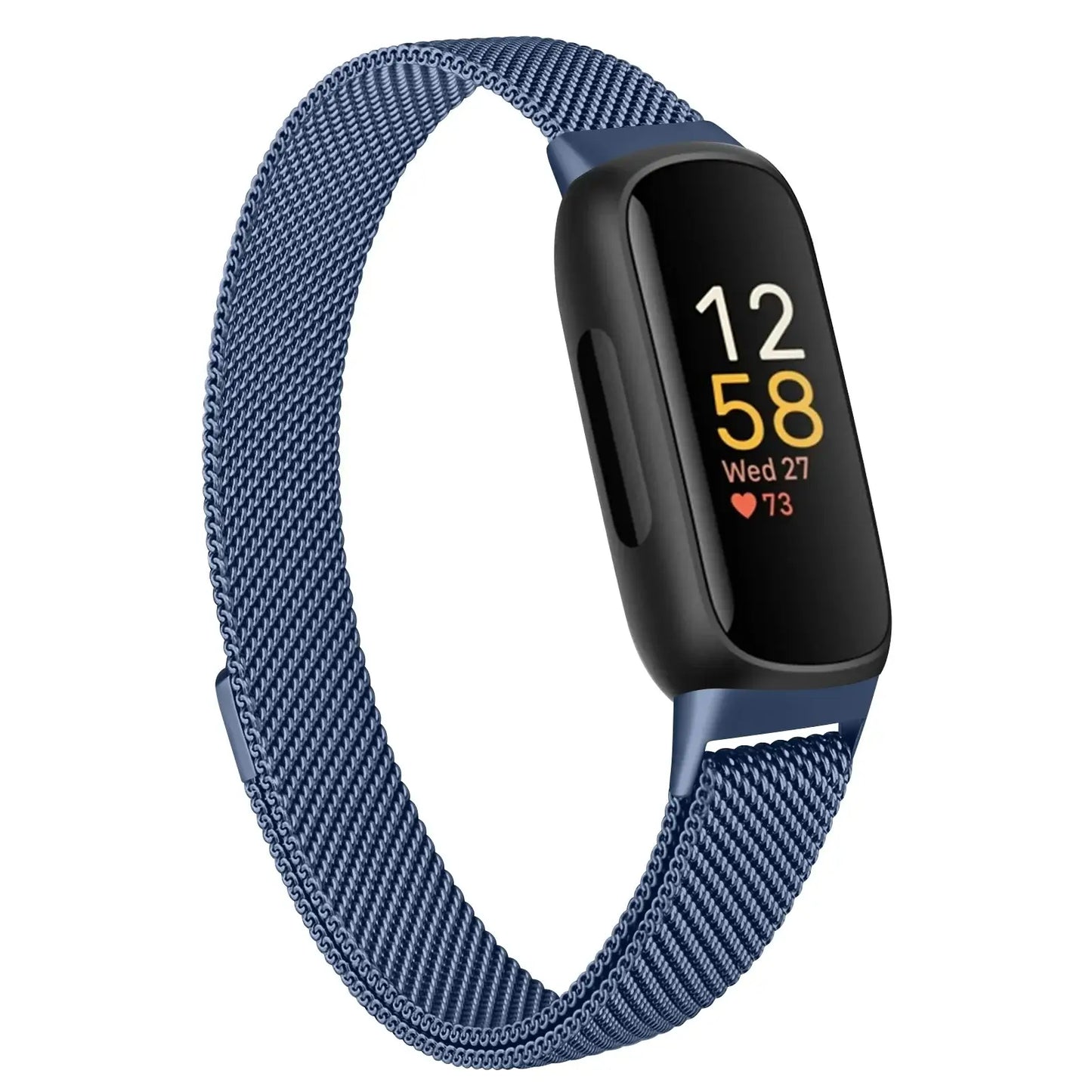 Fitbit Inspire 3 Metal Magnetic Loop Band – Stainless Steel Mesh Strap