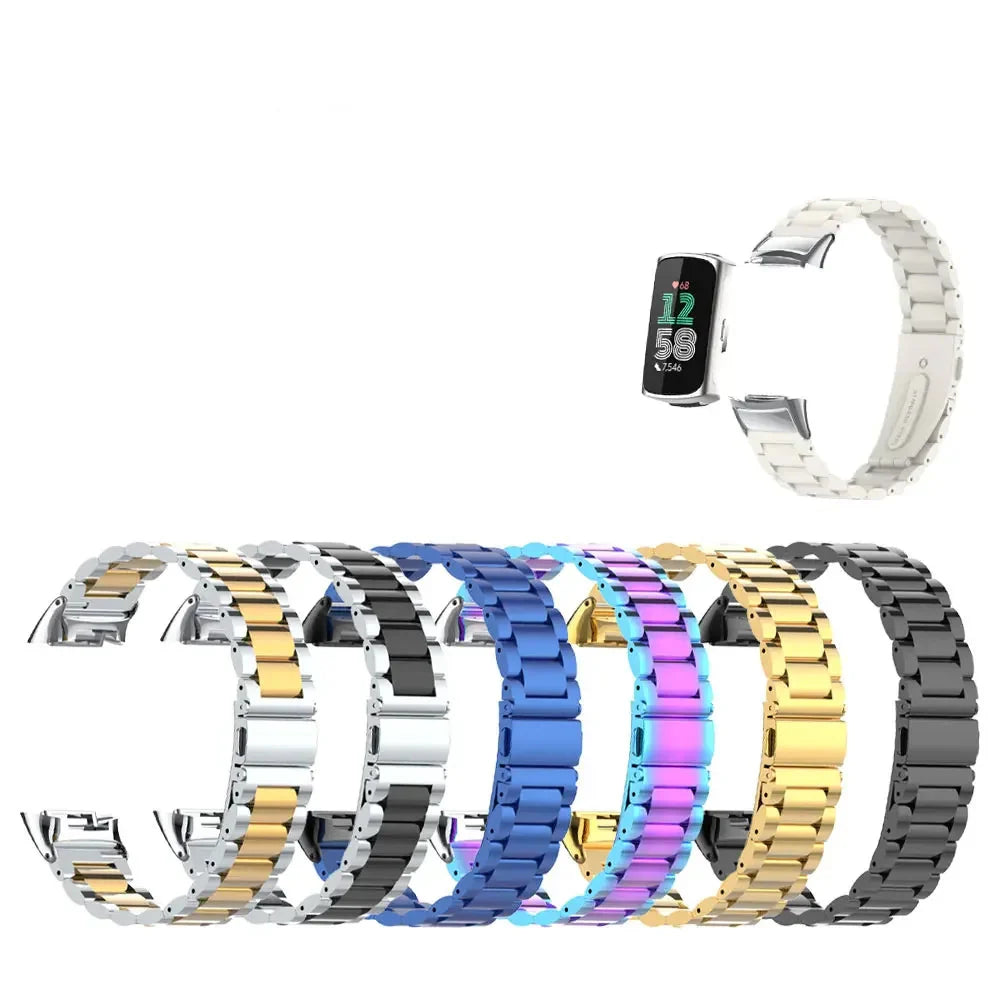 Stainless Steel Strap for Fitbit Charge 6 5 - Metal Band