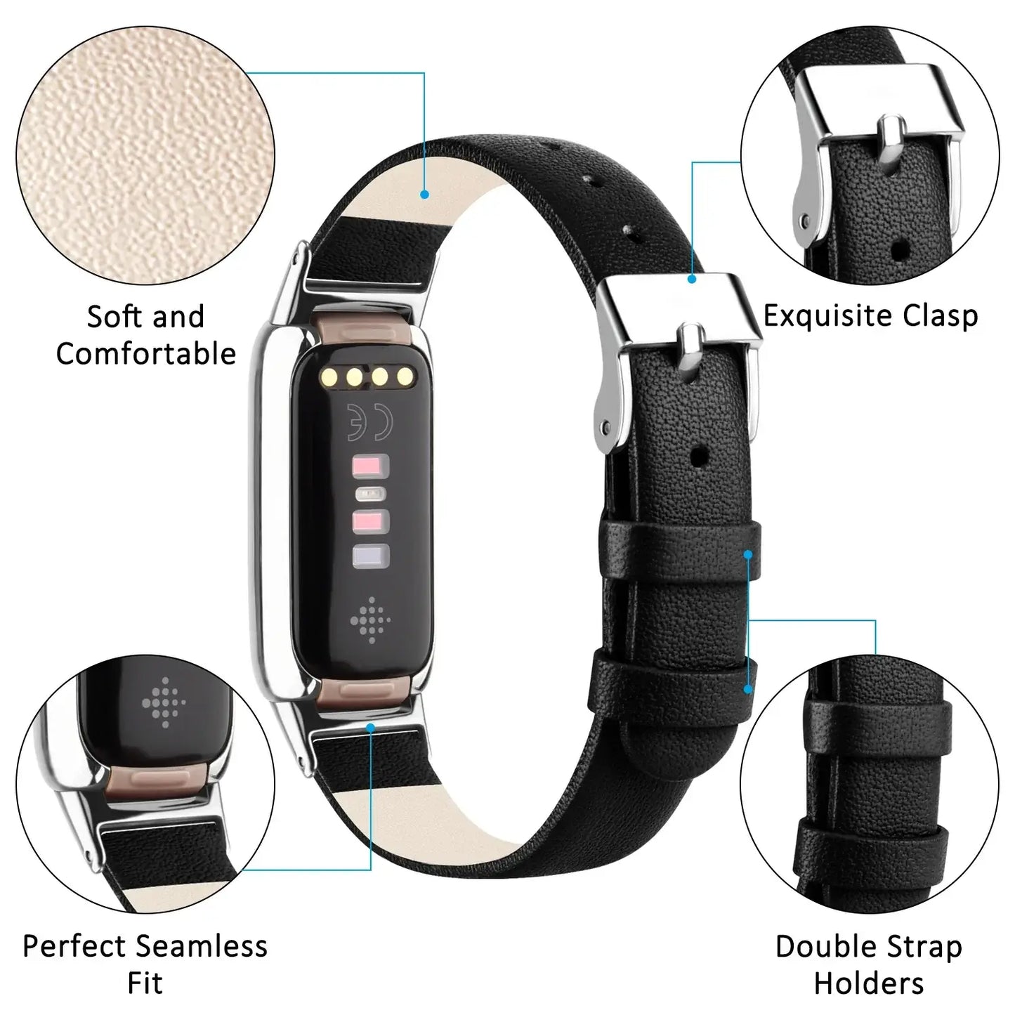 Fitbit Luxe Leather Band - Premium Comfort and Style