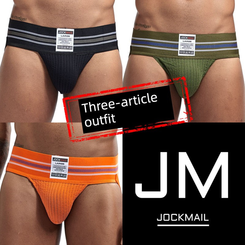 Jockmail Men’s Plaid Cotton Jockstrap – Low Waist, Breathable & Elastic Fit