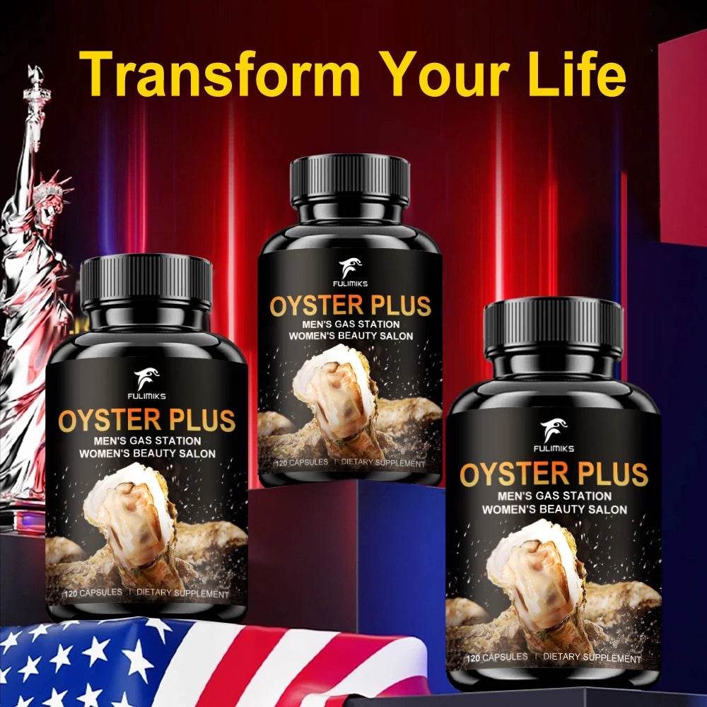 Oyster Plus Supplement, Energy and Vitality Daily Supplement, Powerful Oyster Extract, Provides Drive & Wellness for Men & Women