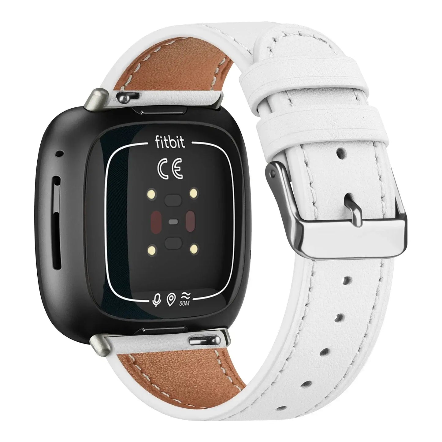 Fitbit Versa & Sense Leather Band - Premium Classic Design
