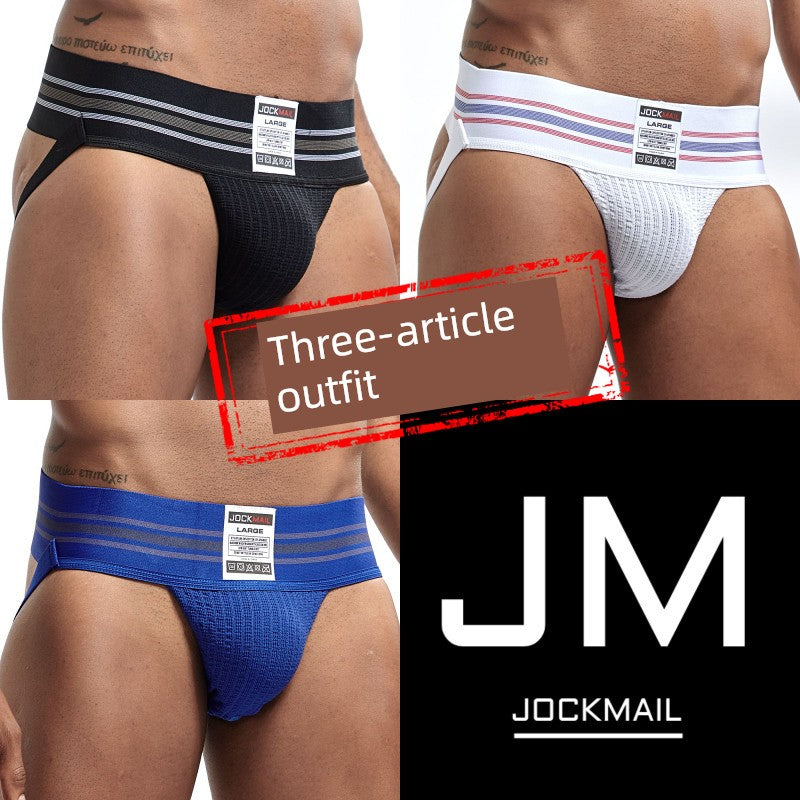 Jockmail Men’s Plaid Cotton Jockstrap – Low Waist, Breathable & Elastic Fit