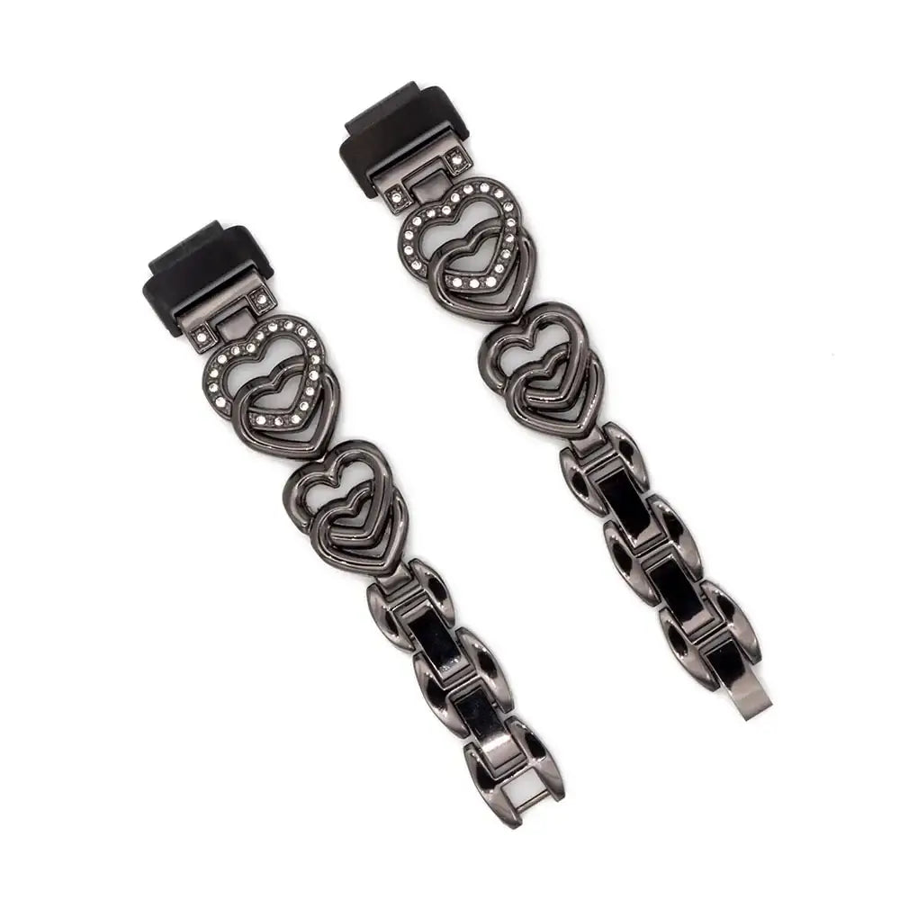 Fitbit Inspire 3 Steel Heart Design Band – Elegant Stainless Steel Strap