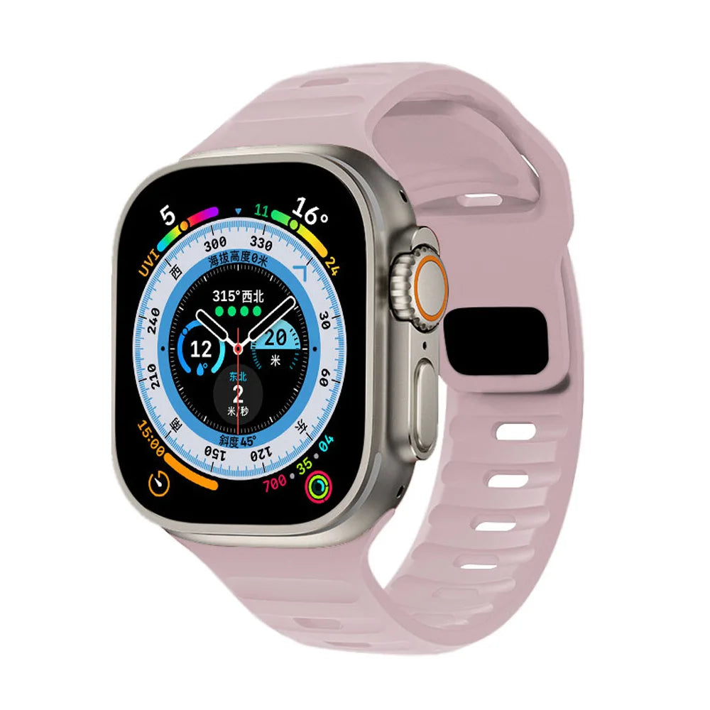 Apple Watch Silicone Strap - Waterproof, Sporty, Flexible