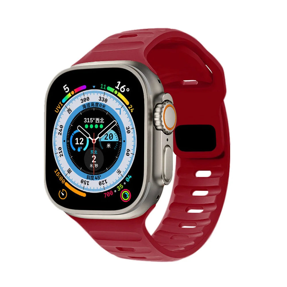 Apple Watch Silicone Strap - Waterproof, Sporty, Flexible
