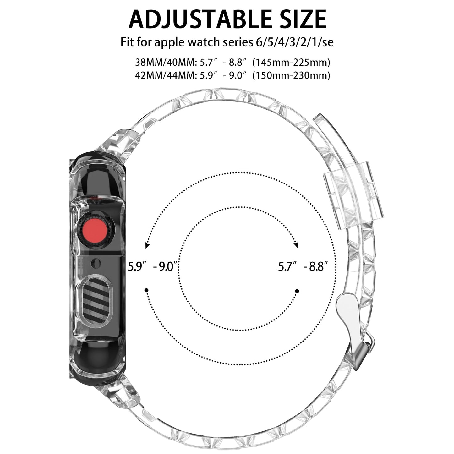 Silicone Strap +Case for Apple Watch Band/Strap