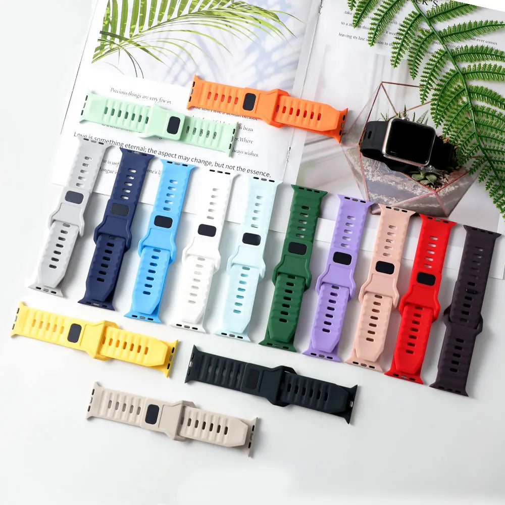 Apple Watch Silicone Strap - Waterproof, Sporty, Flexible