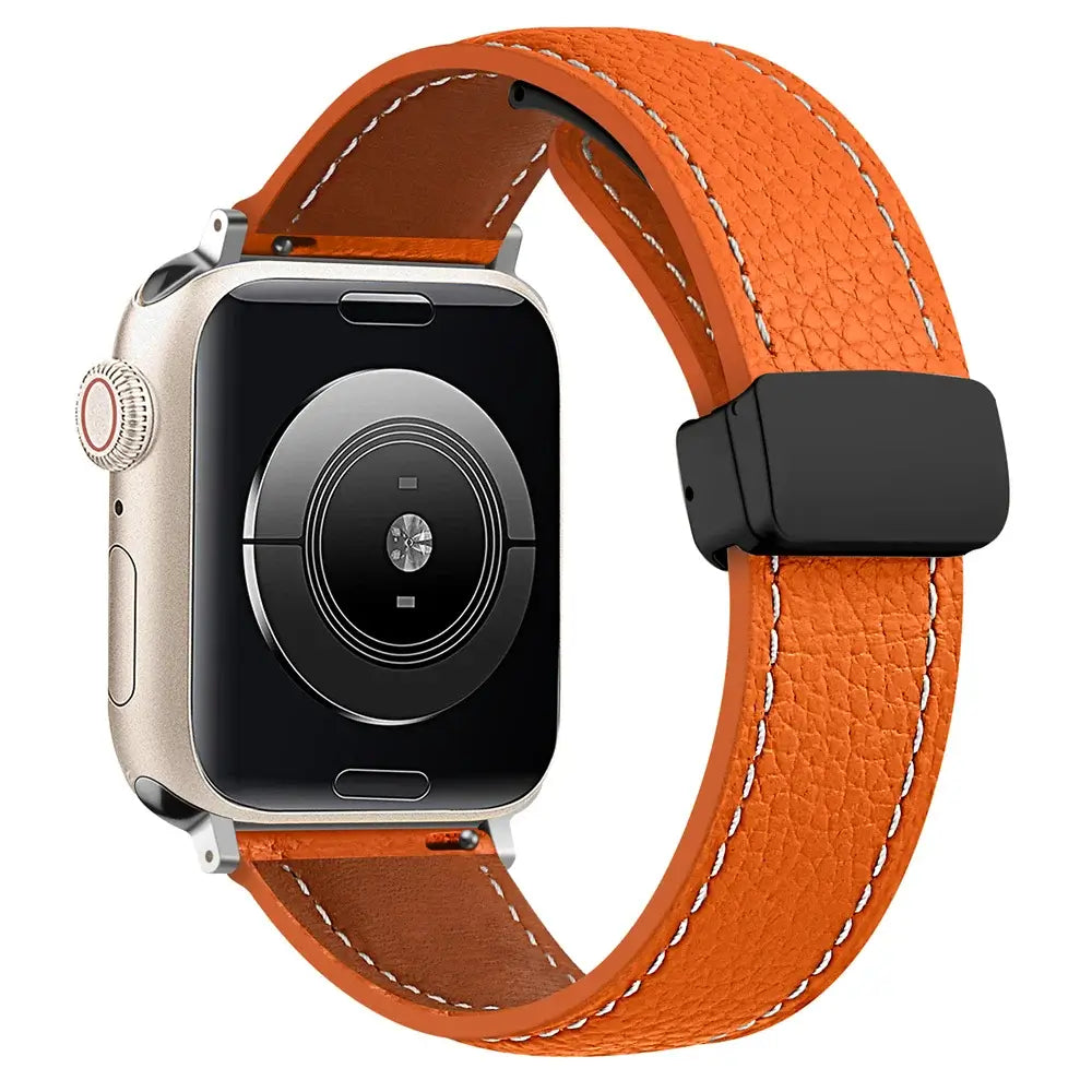 Apple Watch Leather Band - Premium Stylish Strap with Buckle