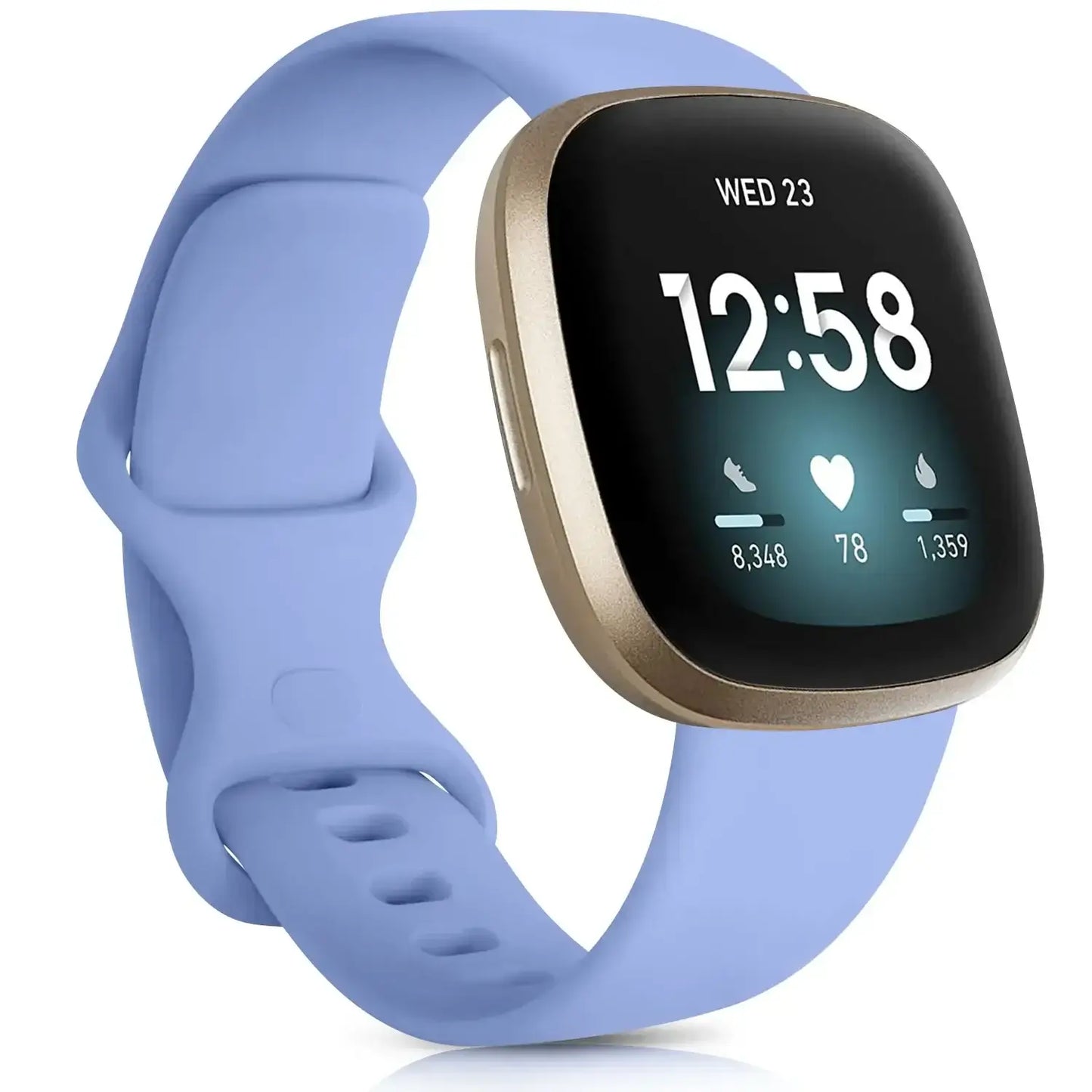 Fitbit Versa & Sense Silicone Bands - Lightweight Minimalist Design