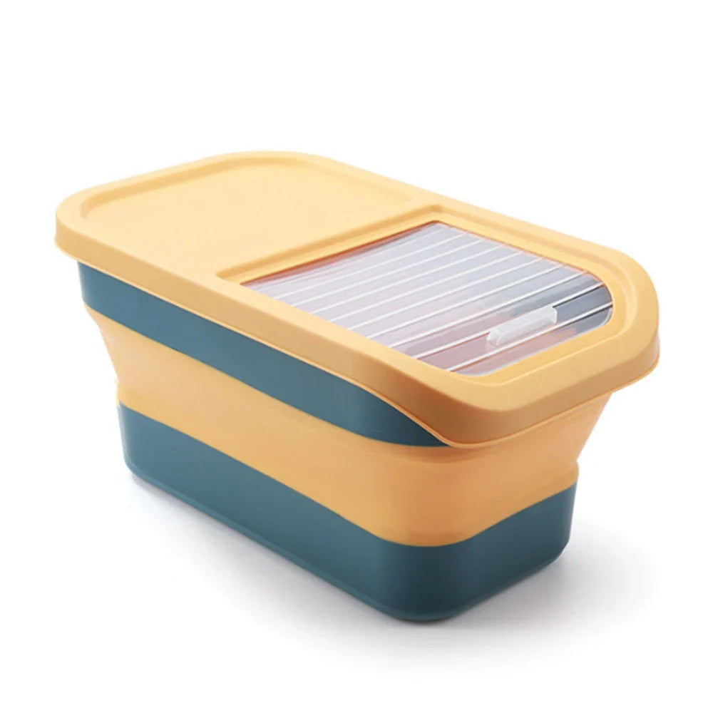 13/33LB Collapsible Cat Dog Food Storage Container Folding Pet Food Container Airtight Sealing Box kitchen Grain Storage Boxes
