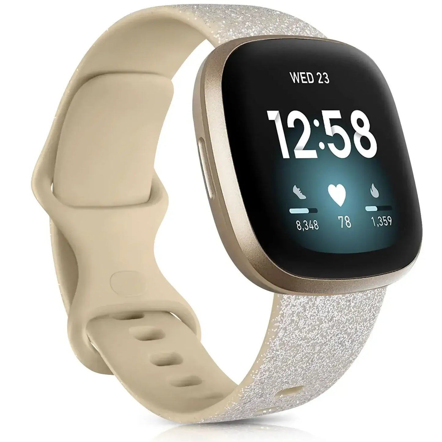 Fitbit Versa & Sense Silicone Bands - Lightweight Minimalist Design