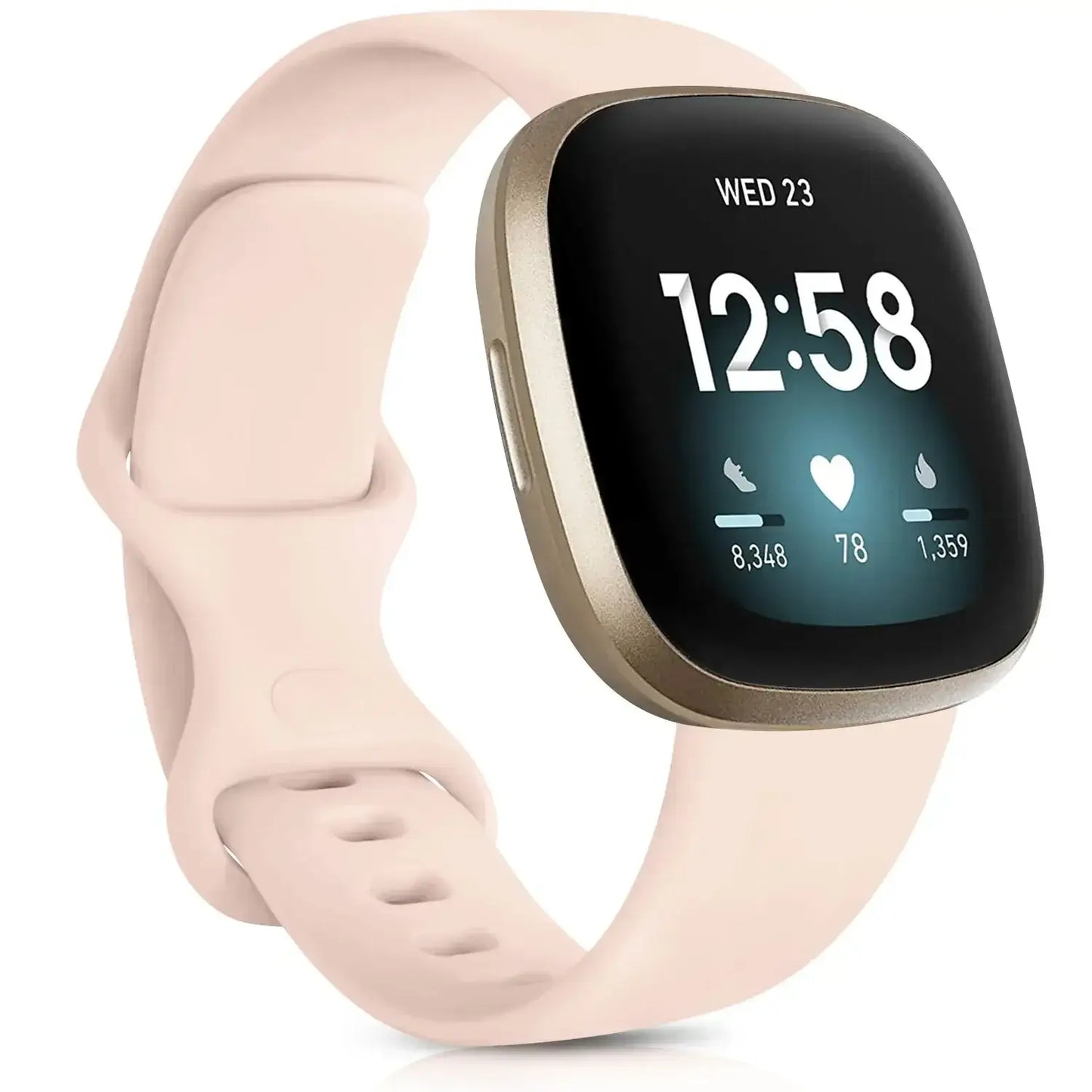 Fitbit Versa & Sense Silicone Bands - Lightweight Minimalist Design