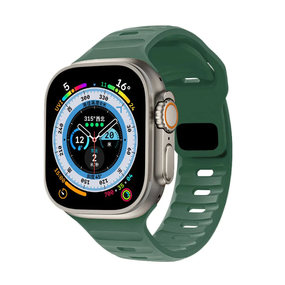 Apple Watch Silicone Strap - Waterproof, Sporty, Flexible
