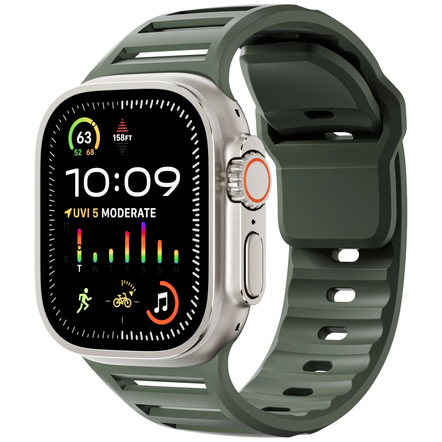 Apple Watch Sport Silicone Strap - Flexible, Waterproof Band