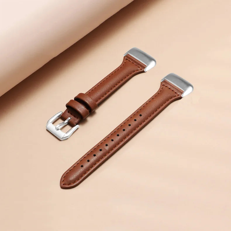 Fitbit Charge 5 6 Slim Leather Band - Comfortable Strap