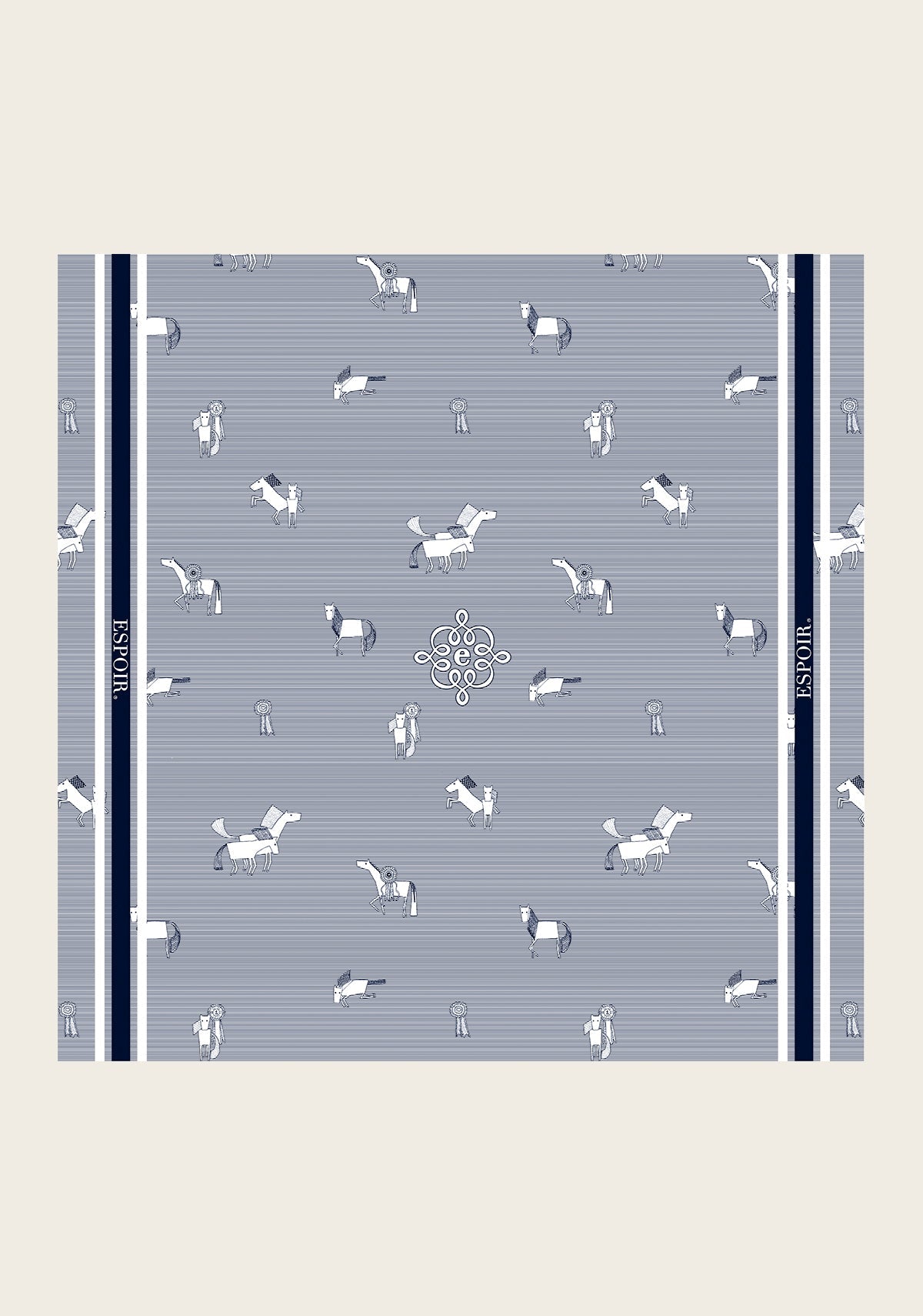 Navy Stripes Square Scarf