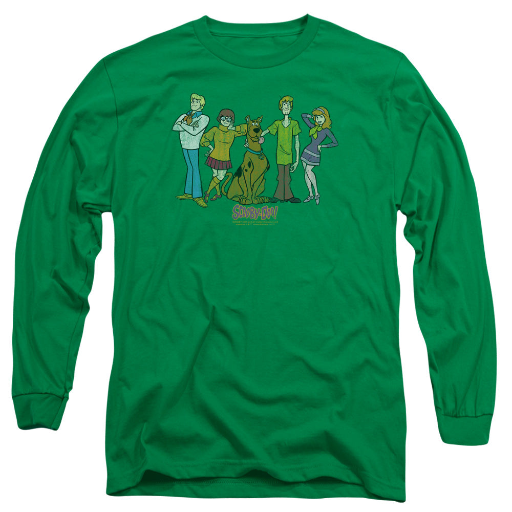 Scooby Doo Scooby Gang Mens Long Sleeve Shirt Kelly Green Officially Licensed Officially Licensed