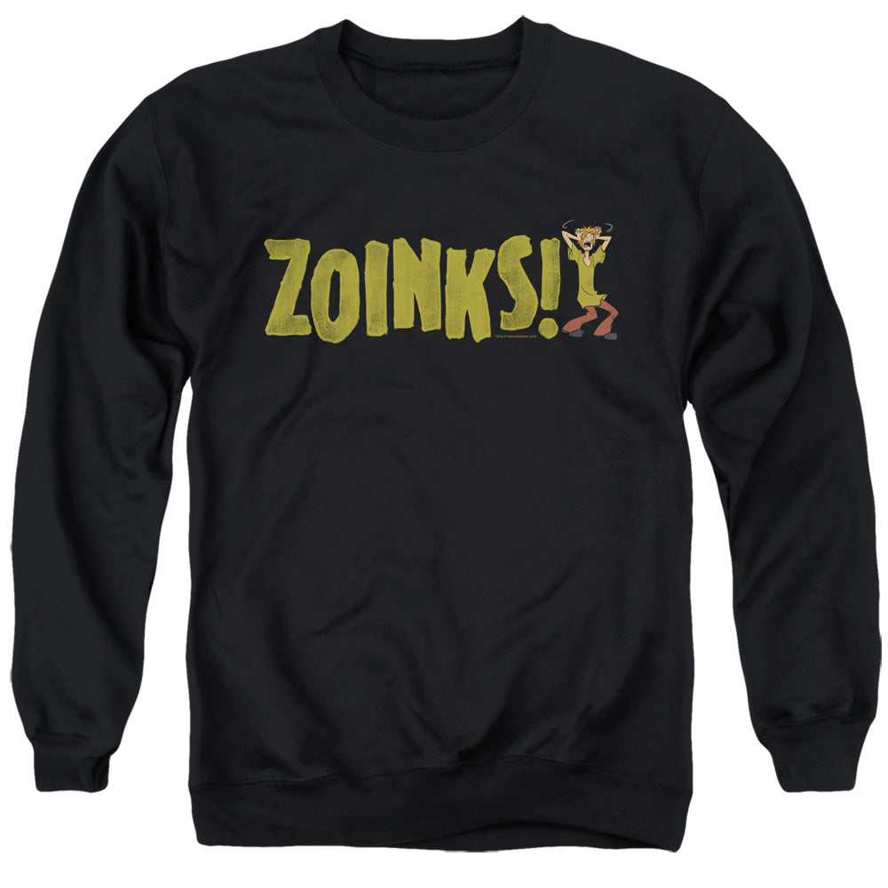 Scooby Doo Zoinks Mens Crewneck Sweatshirt Black Officially Licensed