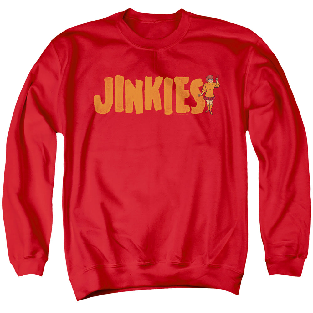 Scooby Doo Jinkies Mens Crewneck Sweatshirt Red Officially Licensed