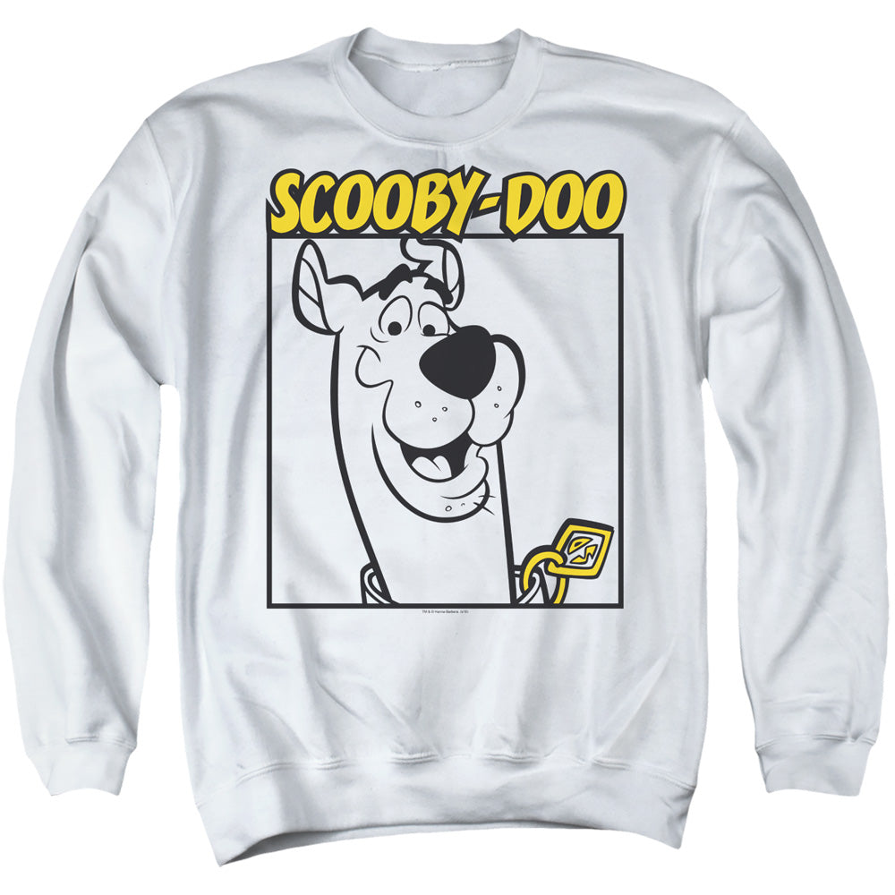 Scooby Doo Scooby Square Mens Crewneck Sweatshirt White Officially Licensed