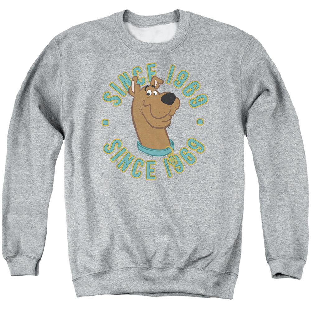 Scooby Doo Scooby 1969 Mens Crewneck Sweatshirt Athletic Heather Officially Licensed