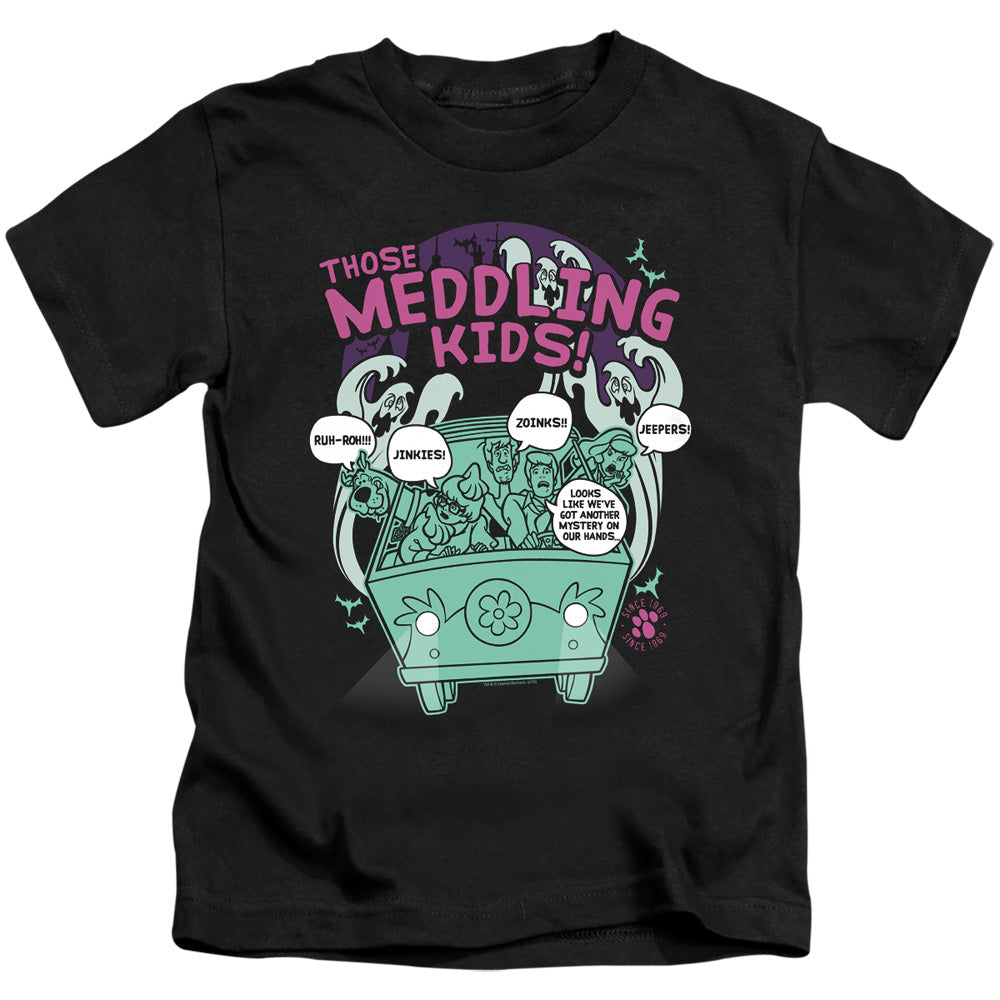 Scooby Doo Meddling Since 1969 Juvenile Kids Youth T Shirt Black Officially Licensed