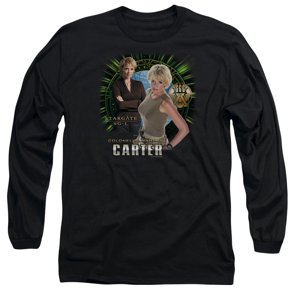 Sg1 Samantha Carter Mens Long Sleeve Shirt Black Officially Licensed