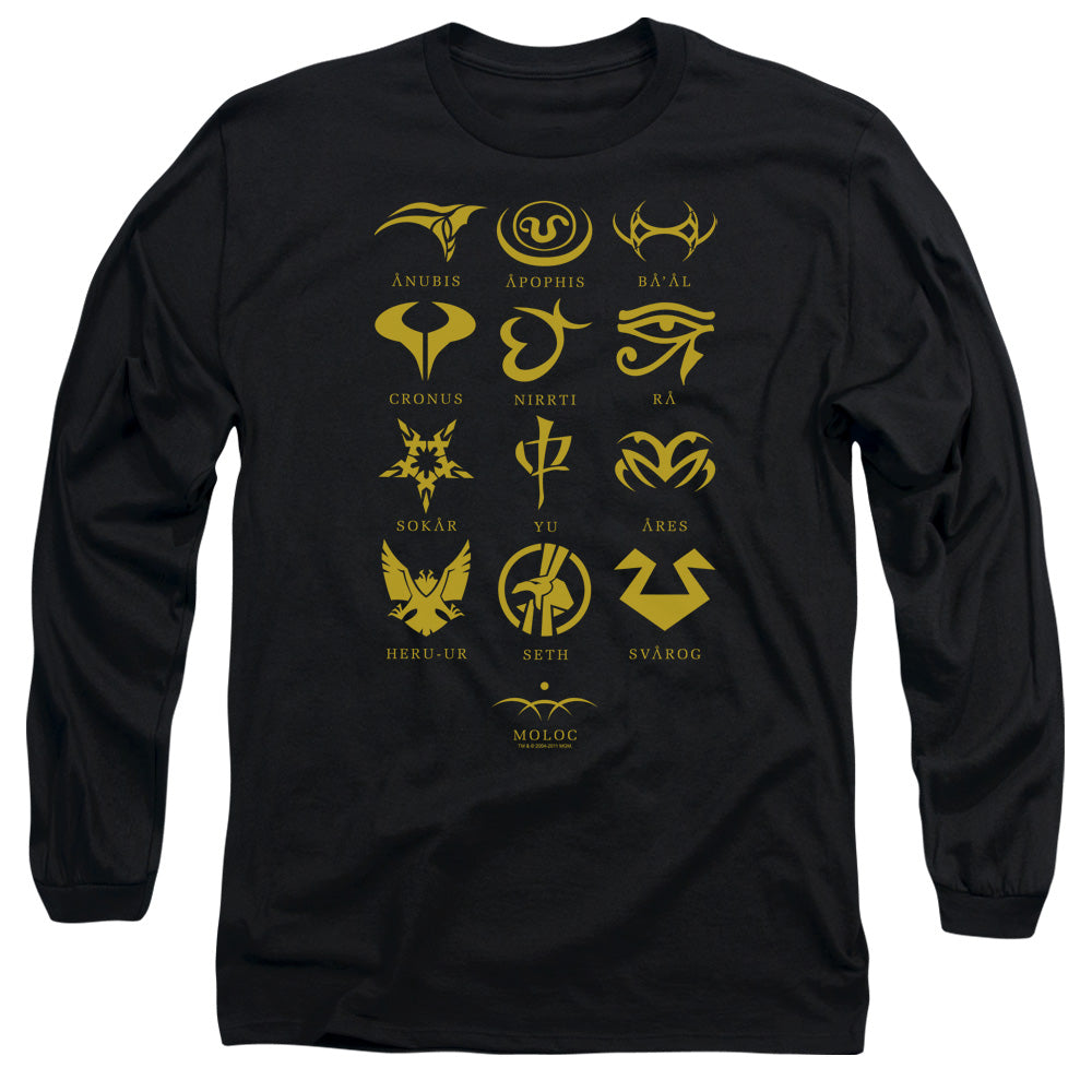 Sg1 Goauld Characters Mens Long Sleeve Shirt Black Officially Licensed