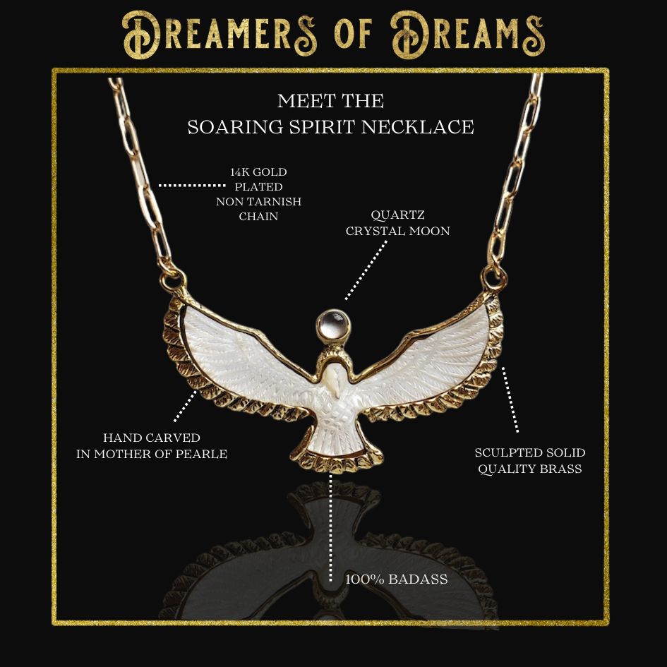 Soaring Spirit Shell Bird Necklace