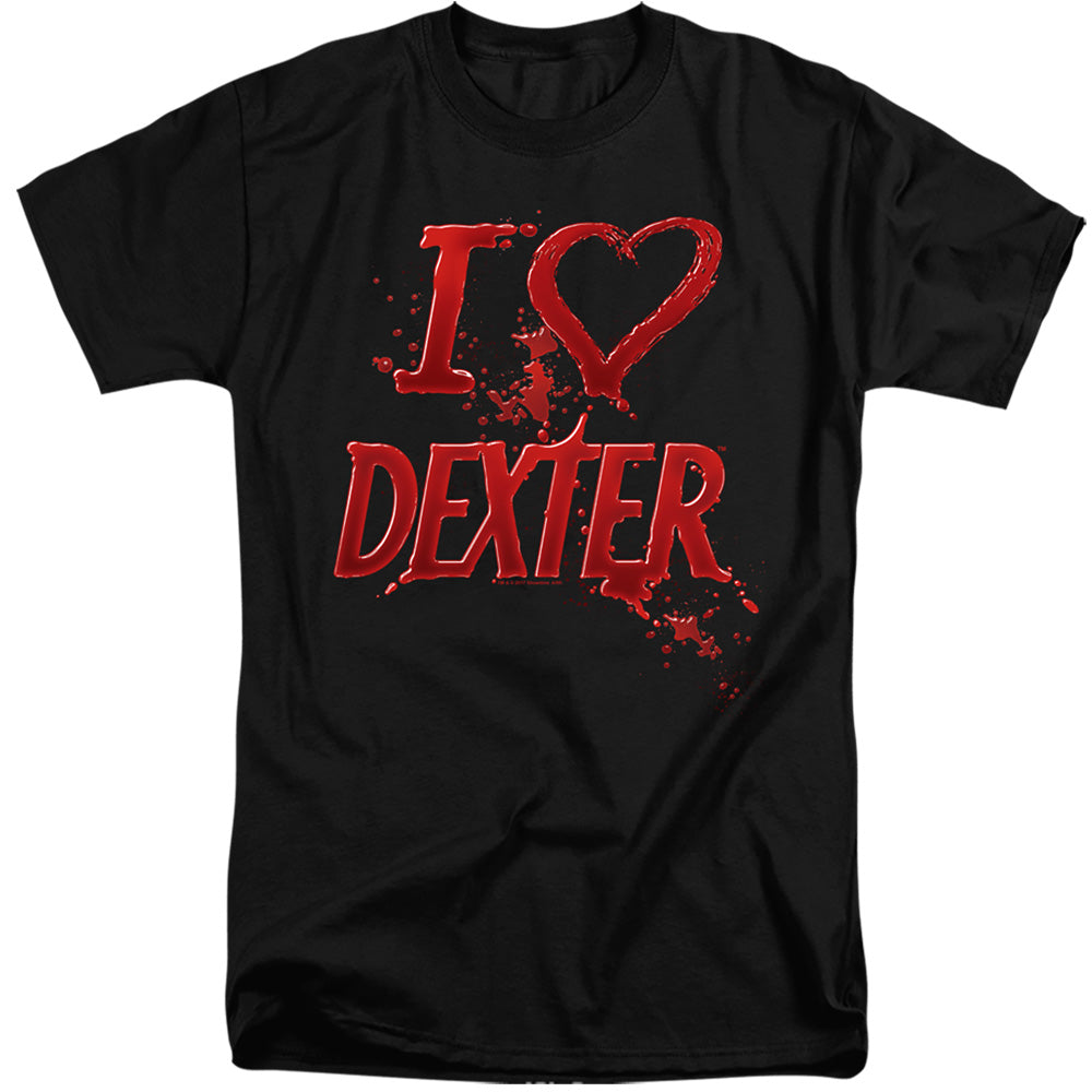 Dexter I Heart Dexter Mens Tall T Shirt Black Officially Licensed
