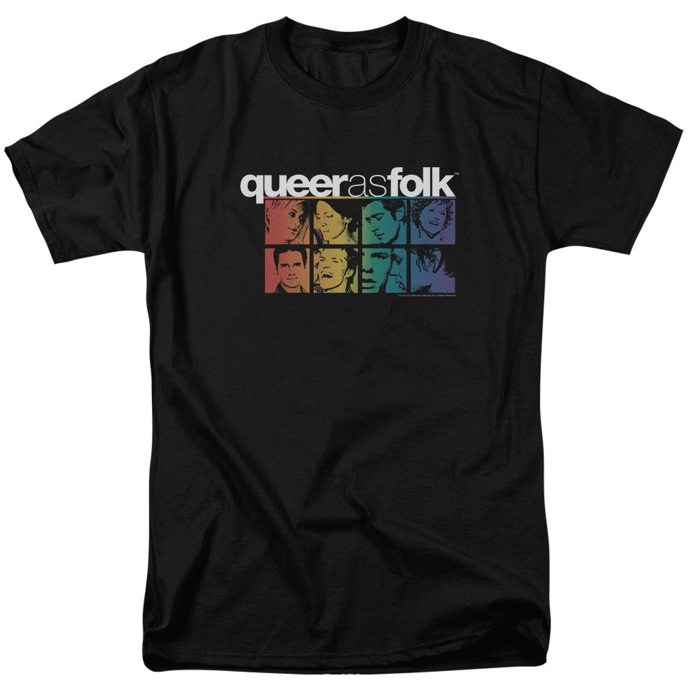 Queer As Folk Cast Mens T Shirt Black Officially Licensed