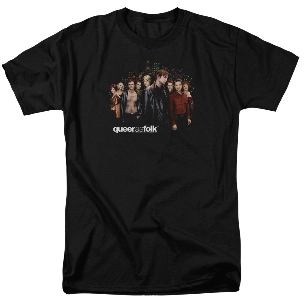 Queer As Folk Title Mens T Shirt Black Officially Licensed