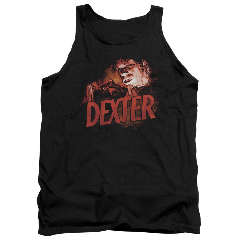 Dexter Drawing Mens Tank Top Shirt Black Officially Licensed