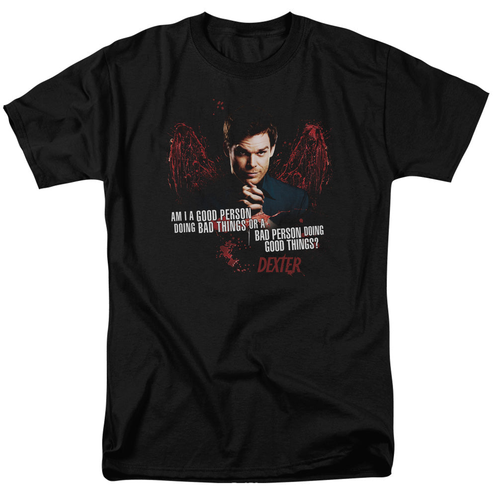 Dexter Good Bad Mens T Shirt Black Officially Licensed