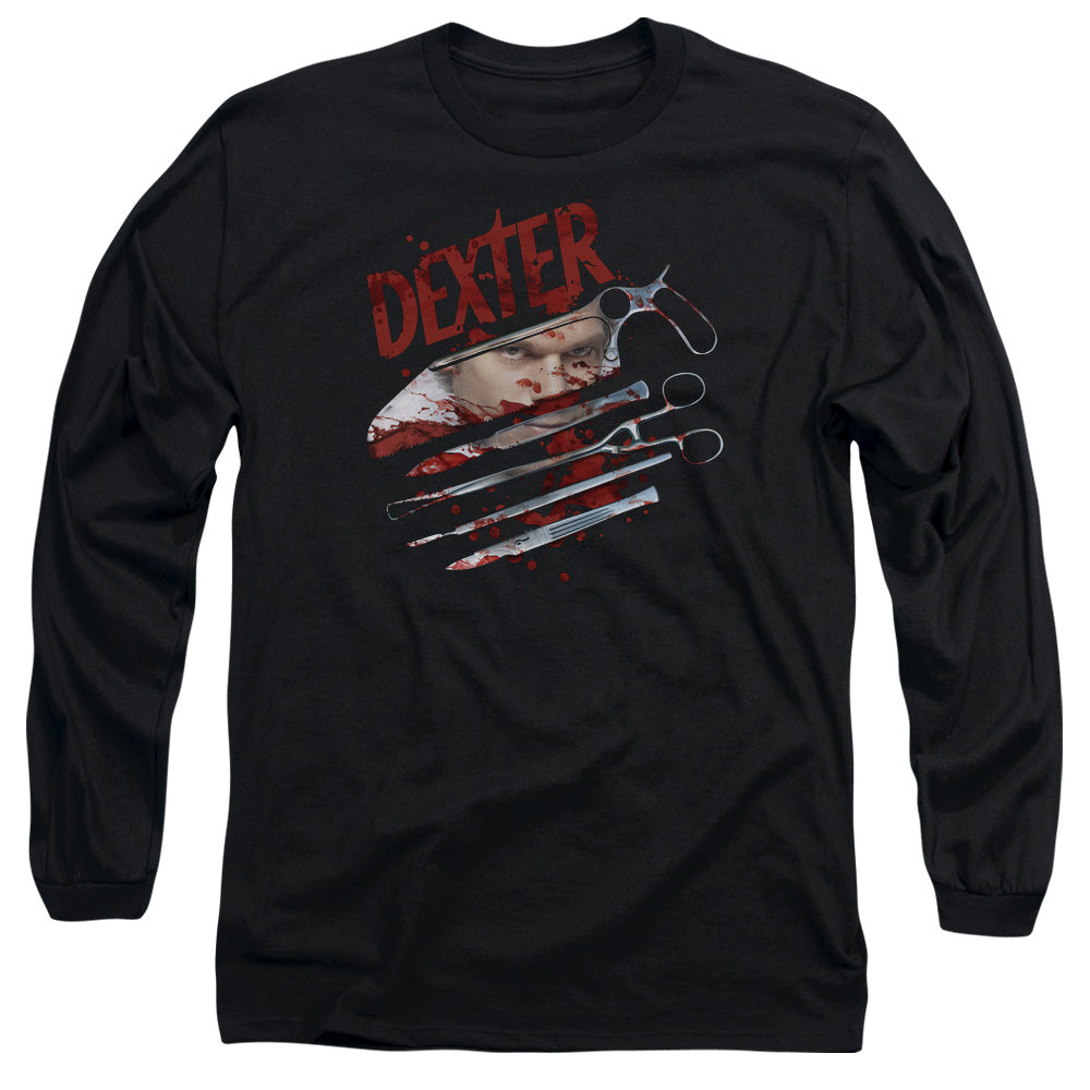 Dexter Blood Never Lies 2 Mens Long Sleeve Shirt Black Officially Licensed