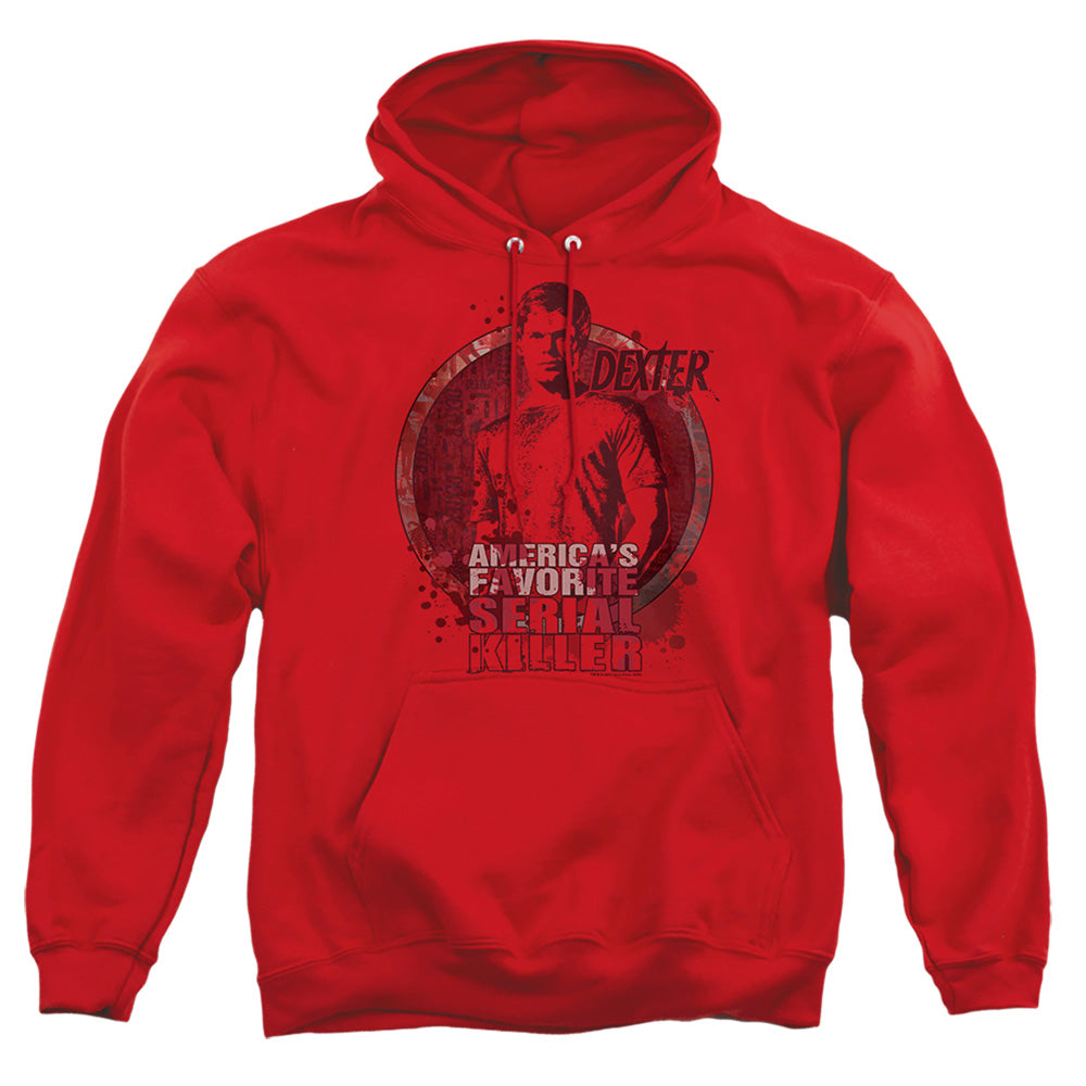 Dexter Americas Favorite Mens Hoodie Red Officially Licensed