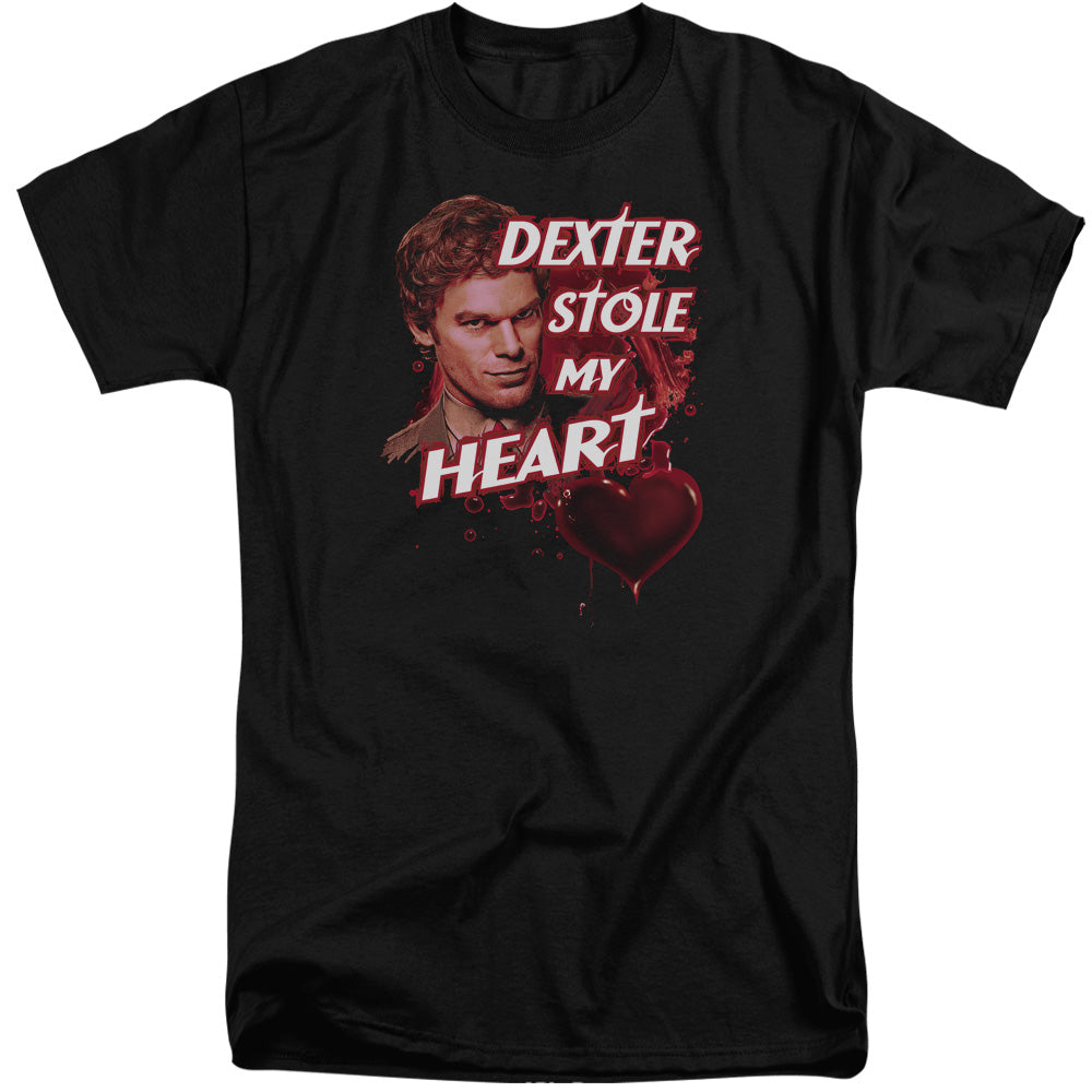 Dexter Bloody Heart Mens Tall T Shirt Black Officially Licensed